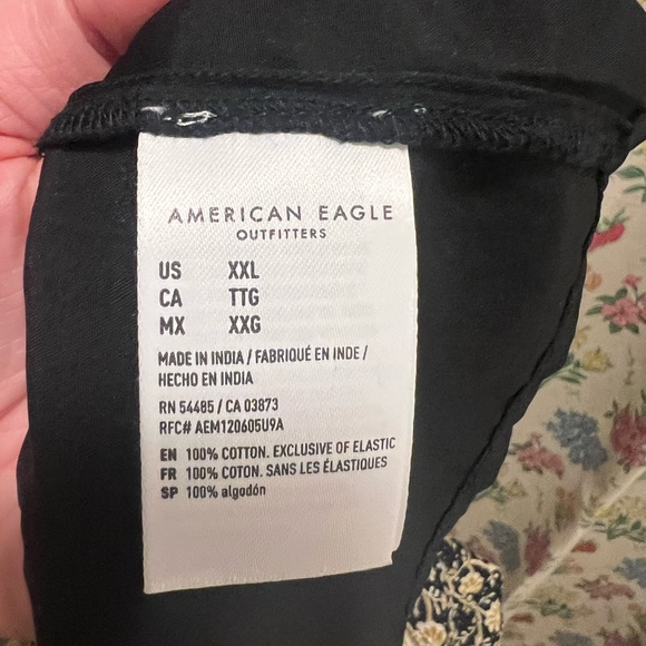 American Eagle Outfitters Black and Cream Floral Dress - Picture 3 of 4